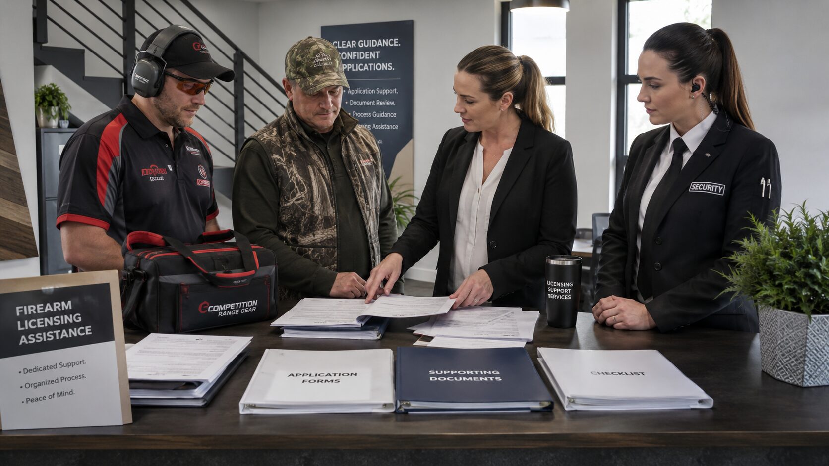 Consultant preparing a written motivation for a firearm licence application